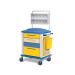 CARRELLO MEDICAZIONE - standard - 4 cassetti - giallo